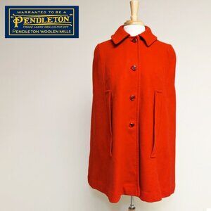 Vintage PENDLETON Red Wool Cape/Cloak